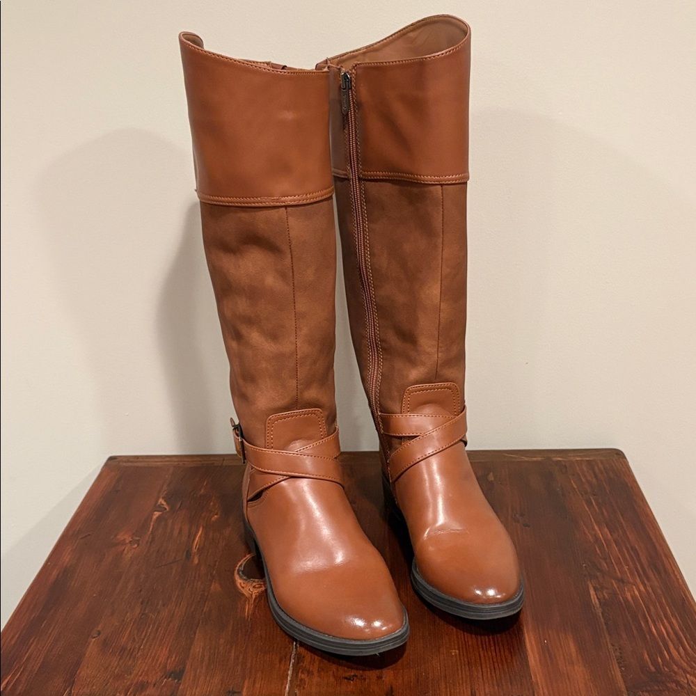 Circus by Sam Edelman Tall Riding Boots in Cognac Brown